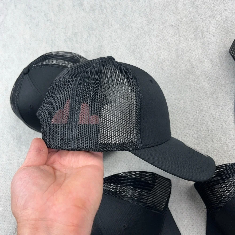 Otto Blank Trucker Hat Lot Cap Snapback Black Mesh Back Retro Deadstock NEW BE6